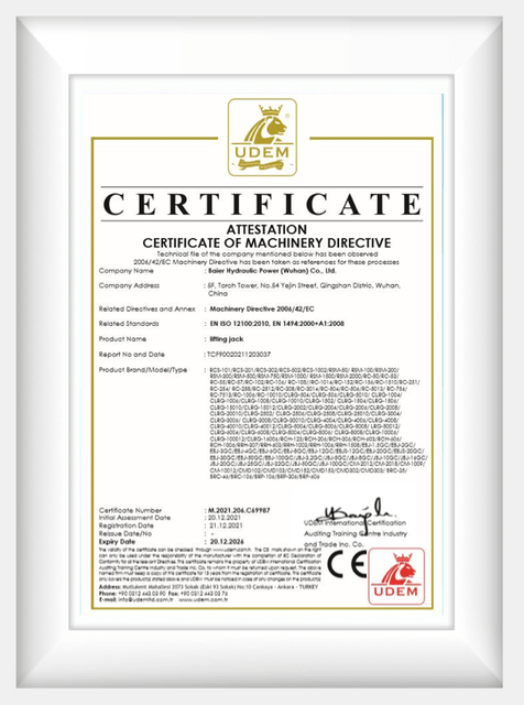 Certificado de llave dinamométrica eléctrica Baier