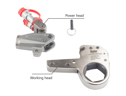Llave dinamométrica hidráulica de perfil bajo para uso industrial