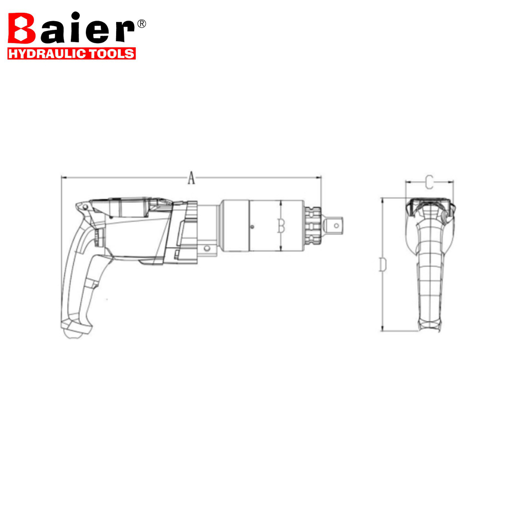 BRAC-S10000 Pistola dinamométrica eléctrica de alta precisión 1500-9500 Nm | ±5% de precisión con seguimiento de datos por Bluetooth