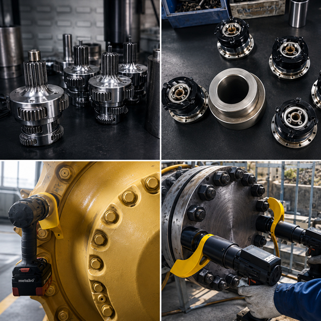 Llave dinamométrica inalámbrica de alta resistencia de 12000 Nm para herramienta de empernado de baterías inteligente eólica y petroquímica Precisión de ±5% - Bair BRDC-SS