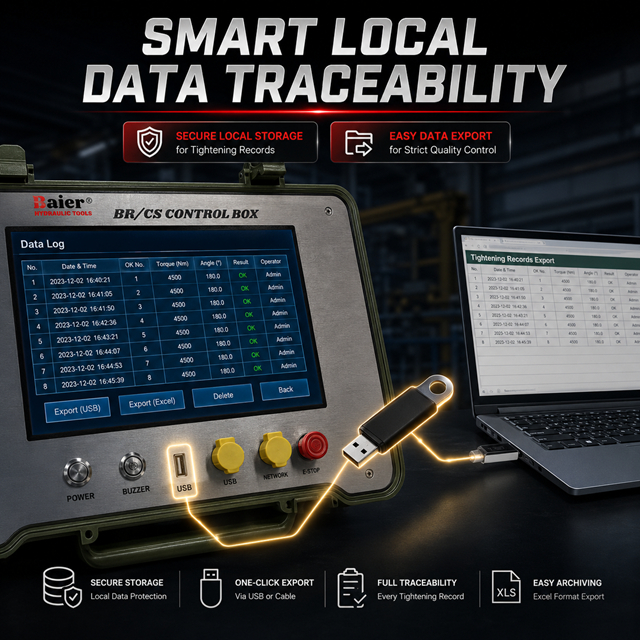 Sistema de empernado de precisión digital con llave dinamométrica servoeléctrica BRSH
